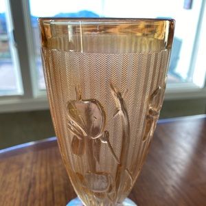 Iris&Herringbone Depression Glass Goblet Jeanette